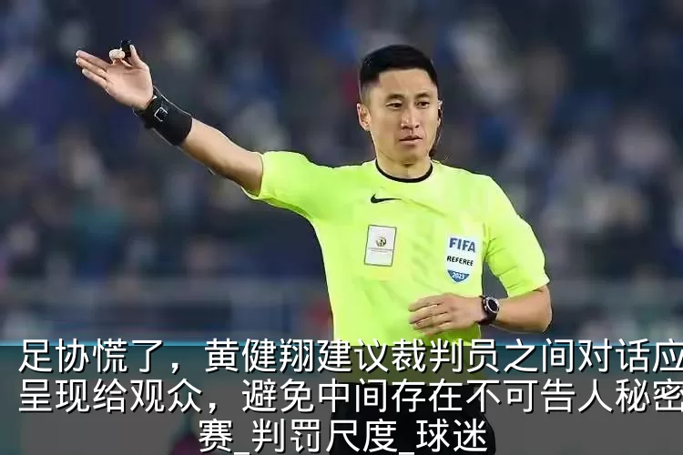 足协慌了,黄健翔建议裁判员之间对话应全部呈现给观众,避免中间存在不可告人秘密_比赛_判罚尺度_球迷
